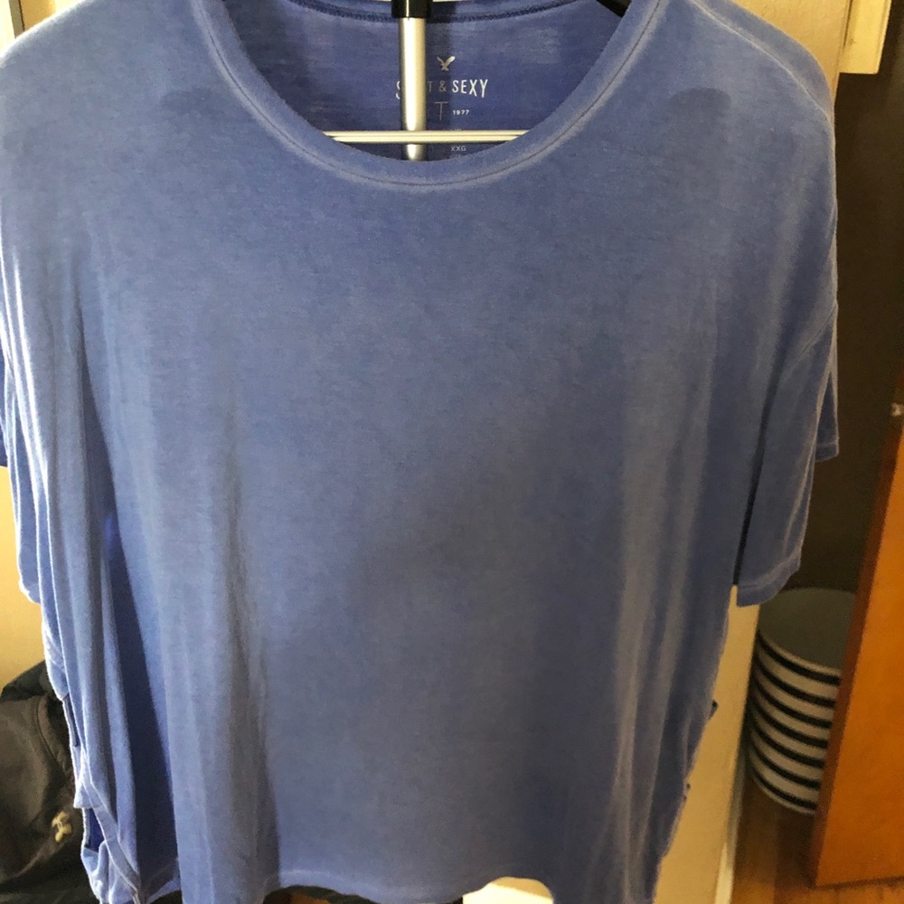 Blue soft and sexy AE crop